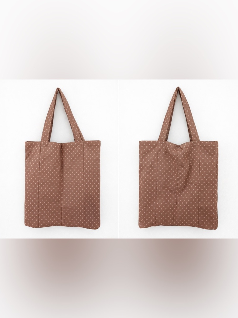 Polka Dot Brown Tote Bag - Women